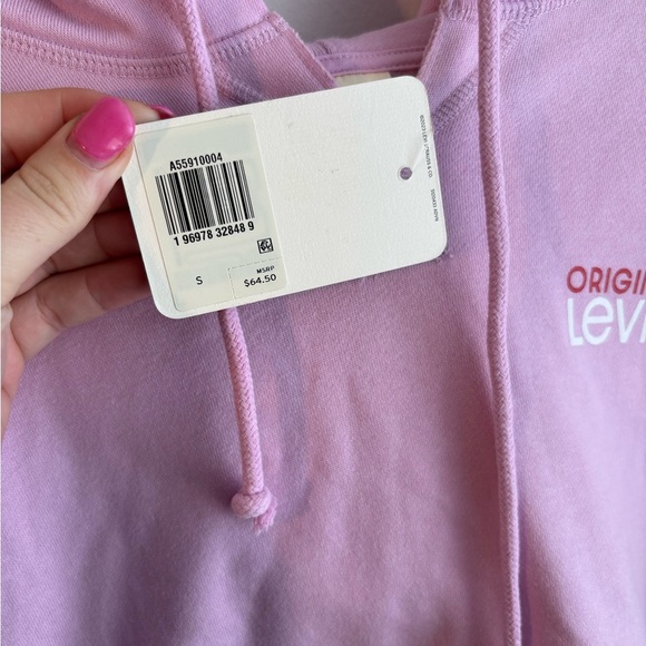 Original Levi’s pink hoodie NWT size small women’s - Picture 2 of 3